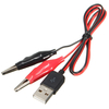 DANIU 60CM Pince Crocodile de Test USB Mâle Connecteur Adaptateur Fil Câble