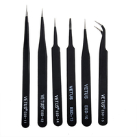DANIU 6pcs pince à épiler ESD10 à ESD15 de Vetus ESD de différentes tailles