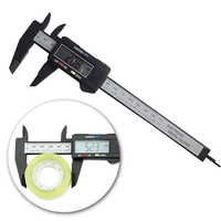 DANIU 6pouces 150mm Étrier Règle en Fibre de Carbone Composite Vernier Électronique Numérique