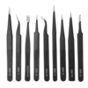 DANIU 9pcs ESD Brucelles antistatiques en acier inoxydable avec sac de rangement Teardown Outil dentretien électron