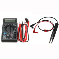 DANIU DT832 Numérique LCD Multimètre Ohm Tension Ampère Mètre Buzzer Fonction avec sonde de test + Puce ANENG SMD Compos