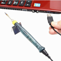 DANIU Mini fer à souder électrique 5V 8W alimenté par USB portable avec indicateur LED