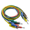 DANIU P1036 5 Pcs 1M 4mm Banane à Banana Plug Câble de Test Conducteur pour Multimètre Testeur 5 Couleurs