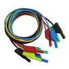 DANIU P1050 5Pcs 5 couleurs 1M 4mm Banana to Banana Plug Soft Silicone Test Cable Lead pour Multimètre