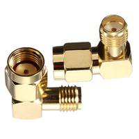 DANIU RP-SMA Mâle à SMA Femelle Jack Angle Droit Crimp RF Adaptateur Connecteur