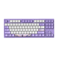 DAREU A87 Clavier Mécanique Dream Theme Filaire Blanc Rétroéclairage 87 Touches Cherry MX Switch Violet PBT Keycaps Clav