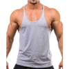 Débardeur de gymnastique uni en coton dété pour hommes T-shirt sans manches dentraînement Singlet de musculati