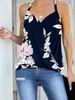 Débardeur Wrap sans manches à col en V imprimé floral Vintage