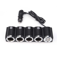 DC 12V / 24V 4 Way USB voiture allume-cigare Socket Splitter chargeur adaptateur secteur