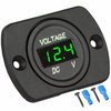 DC 12V 24V Digital LED Car Round Voltage Meter Panel Waterproof Voltmeter Tester LED Digital Display Mounting Plate Volt