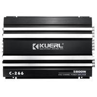 DC 12V 5800W Amplificateur de puissance basse 4 canaux Support non destructif 4 haut-parleurs