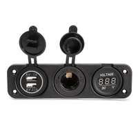 DC 12V Dual Usb Chargeur allume-cigare allume-cigare Adaptateur Outlet Volt Meterr