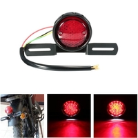 DC 12V moto LED stop frein stop lampe arrière pour Harley Bobber Chopper Cafe Racer