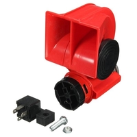 DC 12V Red Twin Tone Air Blast Electric Horn Haut-parleur Vapeur avec relais pour moteur Bike Car Boat