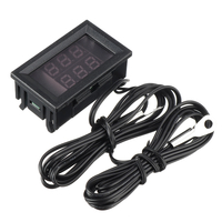 DC 4-28V 5V 12V 0, 28 pouce 0, 28 "LED Affichage Double thermomètre à capteur de température numérique rouge bleu vert ave