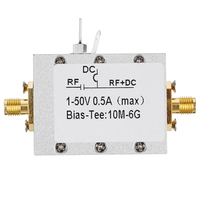 DC1-50V 10MHz-6GHz radiofréquence à large bande micro-ondes polarisation coaxiale té logiciel Radio FM Radio