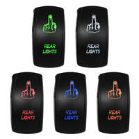 Dc12 / 24v feux arrière LED commutateur rouge / bleu / vert / orange / blanc