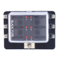 DC12V / 24V / 32V 6Way Support de bloc de fusible à lame automobile pour véhicule automobile LED Warning