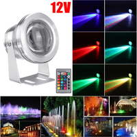 DC12V 10W RGB LED Projecteur de piscine de fontaine étanche à la lumière sous-marine avec télécommande