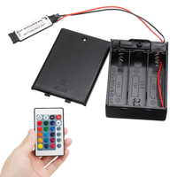 DC4.5V Mini RF Contrôleur Batterie Boîte avec 24 Touches Télécommande pour RGB LED Bande
