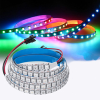 DC5V 1M 144LED WS2812B 5050SMD lumière intégrée de bande dIP IP20 RVB LED pour la barre dintérieur dhôtel