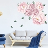 Décalque de mur de papier peint floral autocollant de pivoine aquarelle auto-adhésif
