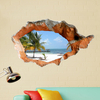 Décalque sur Mur de la Plage 3D Décalcomanies 38 Pouces Mer Amovible Art Mural Autocollants Décoration