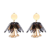 Déclaration Dangle Boucle Doreille Strass Fleur Tassel Piercing Lustre Oreille Goutte pour les Femmes