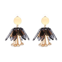 Déclaration Dangle Boucle Doreille Strass Fleur Tassel Piercing Lustre Oreille Goutte pour les Femmes