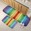 Décor à la maison Flanelle Paillasson 2 PCS / ENSEMBLE Tapis de sol de porte antidérapante Cuisine Salle de bain Tapis T