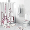 Décor aquarelle Paris Tour Eiffel Motif Rideau De Douche Imperméable Polyester Tissu Salle De Bains Tapis Antidérapants