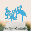 Décor de gâteau de mariage de gâteau au flamant acrylique