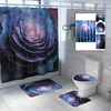 Décor imperméable floral de Bath de salle de bains de rideau en douche imprimé floral de 1.8M avec 12 crochets