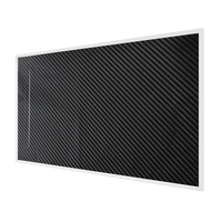 Décoration de décalques dautocollant de voiture de PVC de fibre de carbone de 29x19.5cm pour Tesla modèle S et X