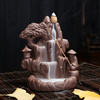 Décoration de maison de brûleur dencens en céramique de refoulement fait main en porcelaine rétro