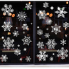 Décoration de noël flocon de neige Stickers muraux amovible PVC autocollant statique pour la décoration de verre de bâti