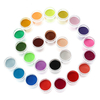 Décoration de poussière de poudre dart dongle de manucure acrylique de 24 couleurs