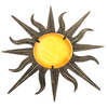 Décoration murale en métal Sun Home Room Wall Decor