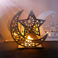 Décorations de bricolage en bois Palais islamique Eid Al-Fitr Mubarak cadeaux maison ornement