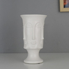 Décorations de salle dexposition de vase créatif de visage humain en céramique de fleur artificielle minimaliste