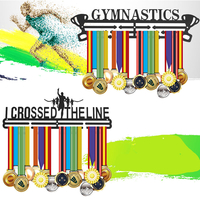 Décorations de support de support de cintre de médaille personnalisées en acrylique de 400 mm idéales pour le sport de j