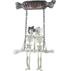Décorations dHalloween Couple Squelette Suspendu Fantôme Prop Effrayant Maison Hantée Extérieur Intérieur - Blanc