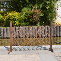 Décorations expansibles Barrière en bois décran barrière en bois pour animaux de compagnie Chien Patio Jardin Barri
