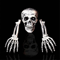 Décorations squelettiques dhorreur de Halloween effrayant tête Bones Skull Hand Outdoor Indoor