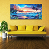 Décor à la maison Impression Sur Toile Peintures Mur Art Moderne Coucher Du Soleil Paysage Plage Arbre Cadeau