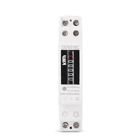 DDS518C Compteur dénergie monophasé pour rail DIN 5-32A AC 230V Compteur analogique Consommation électrique en Watt