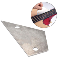 Debbie Folk Bass Leveling Règle de nivellement en acier inoxydable Triangle à deux trous Touche Frette Hauteur inégale R