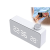 DecBest beauté miroir bouton réveil personnalité créatif thermomètre chevet horloge LED lumineux étudiant horloge