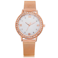 Deffrun Casual Style Crystal Ladies Watch Wrist Full Steel Bande Montres à quartz