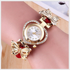 Deffrun Love Heart - Bracelet décoratif pour dames - Montre à quartz de style rétro